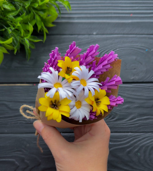 Tiny Flowers: Mixed Bouquet - Daisy, Lavender, Black-Eyed Susans