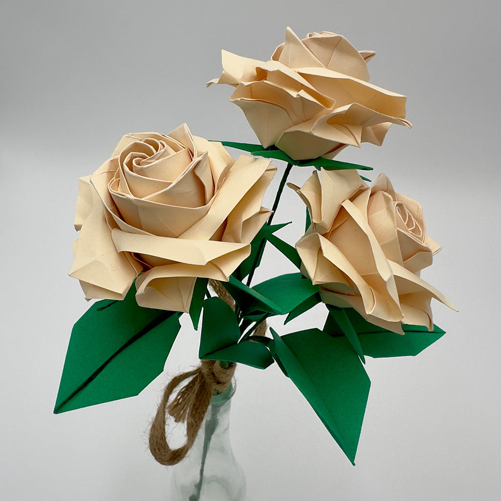 3 Cream Rose Bouquet
