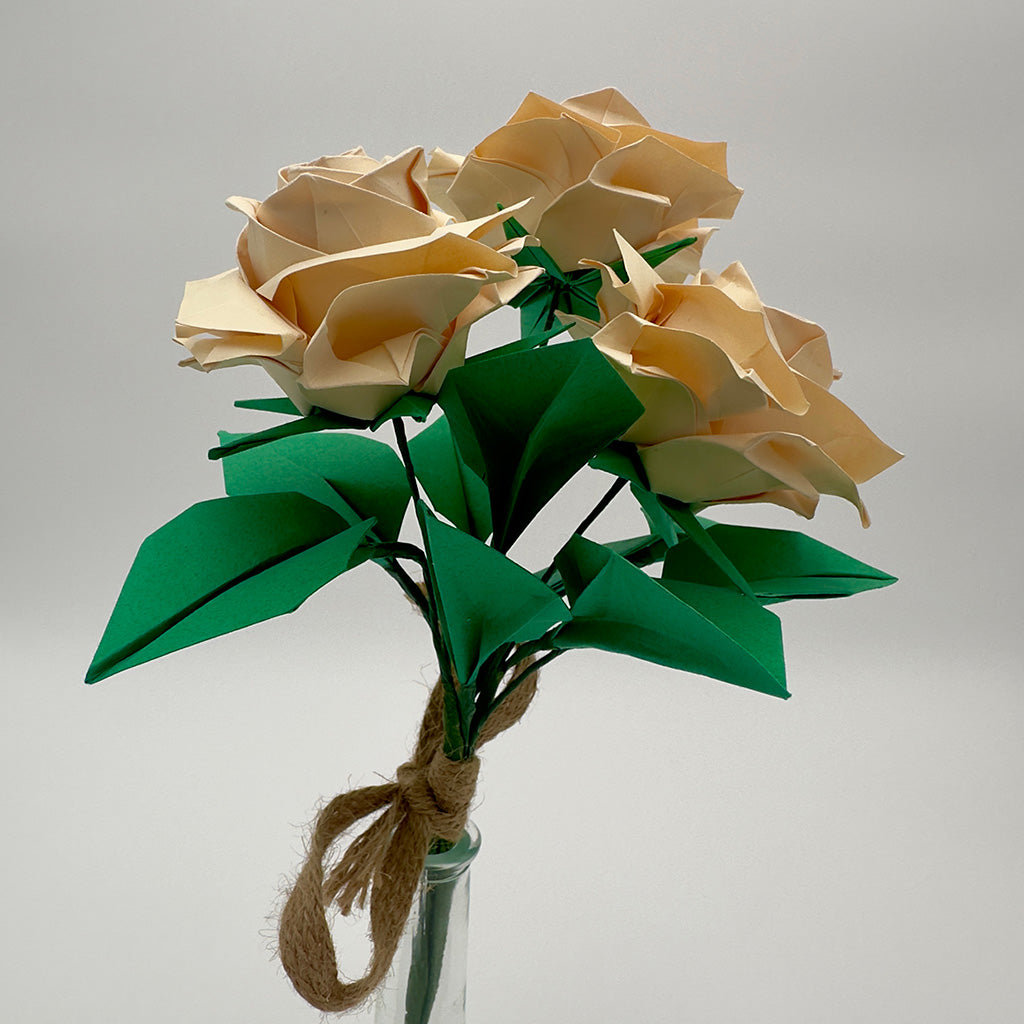 3 Cream Rose Bouquet