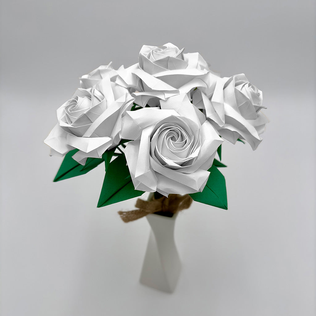 6 White Rose Bouquet