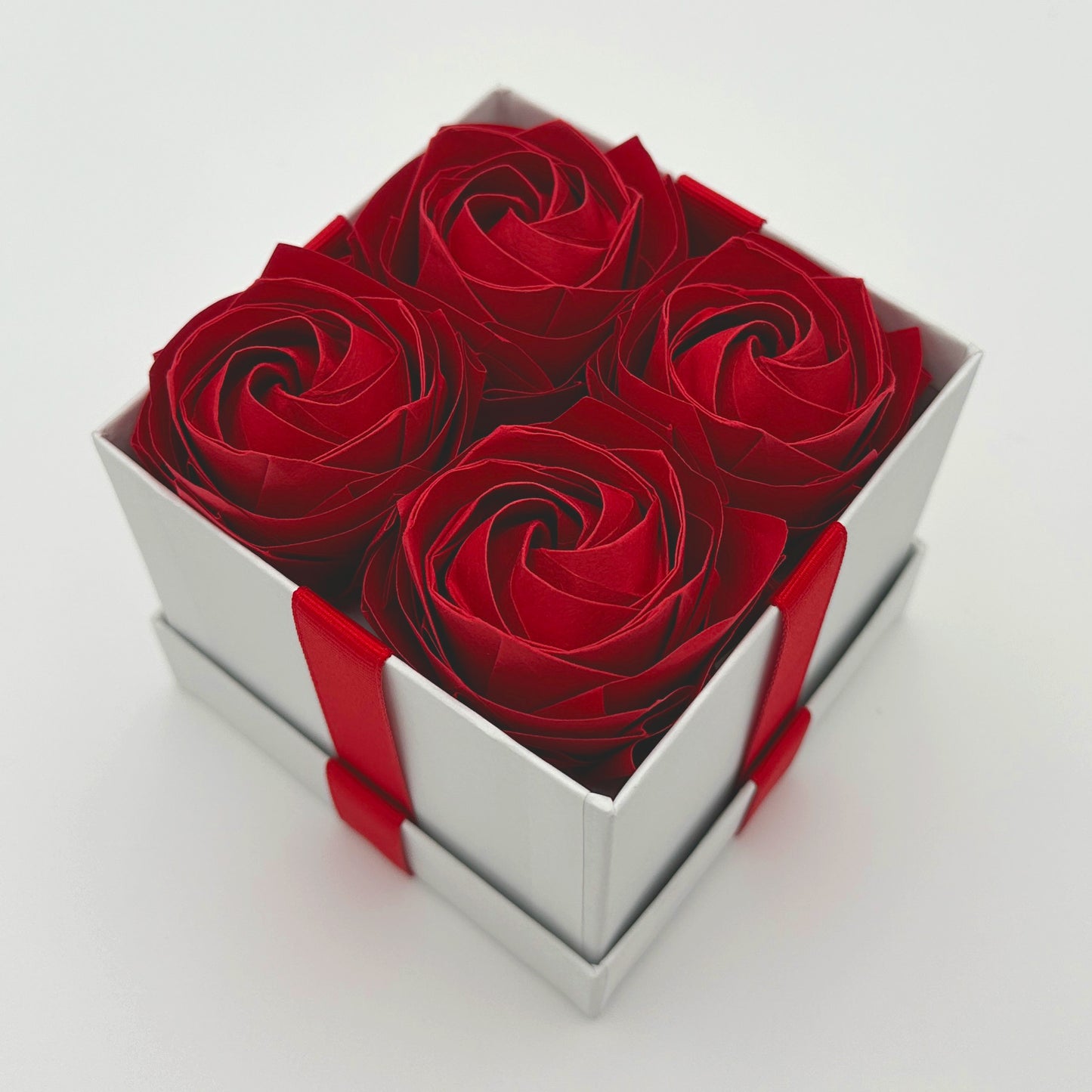 Small Square Red Rose Box